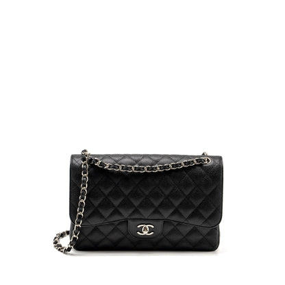 Chanel Jumbo Classic Double Flap Bag Caviar Black SHW