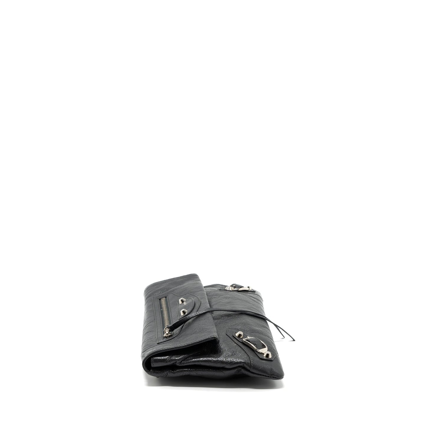 Balenciaga City Fold Clutch/ Shoulder Bag Dark Grey SHW