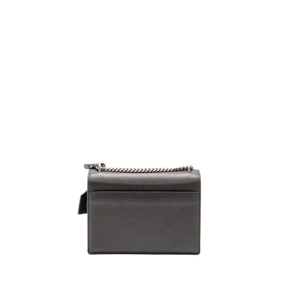 Saint Laurent/YSL Medium Sunset Bag Calfskin Grey SHW