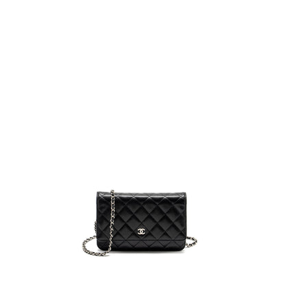 CHANEL Classic Wallet on Chain Caviar Black SHW