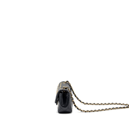 Chanel Egyptian Amulet Mini Rectangular Flap Bag Lambskin Black GHW