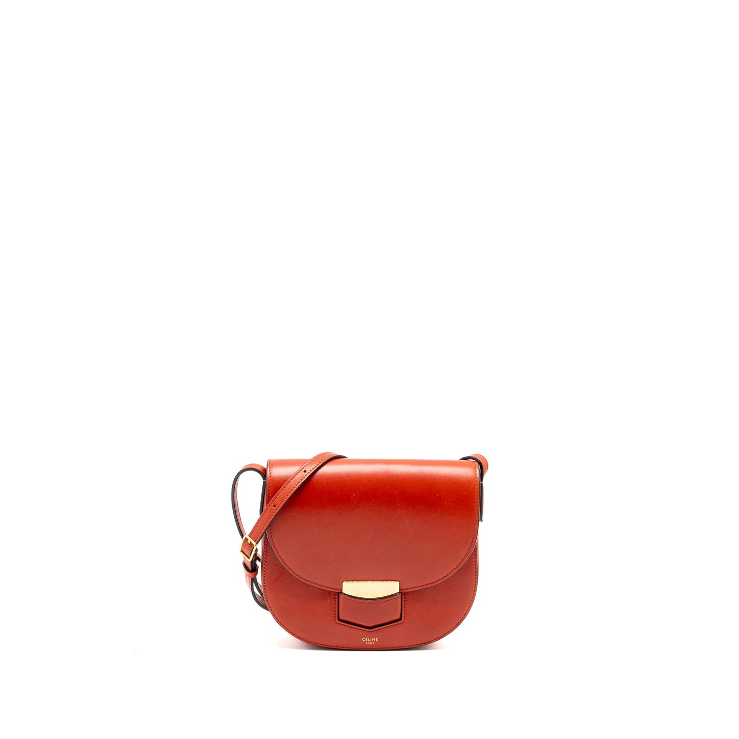 Celine Troutteur bag leather red GHW