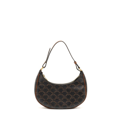 Celine Ava Bag Triomphe Canvas Tan GHW