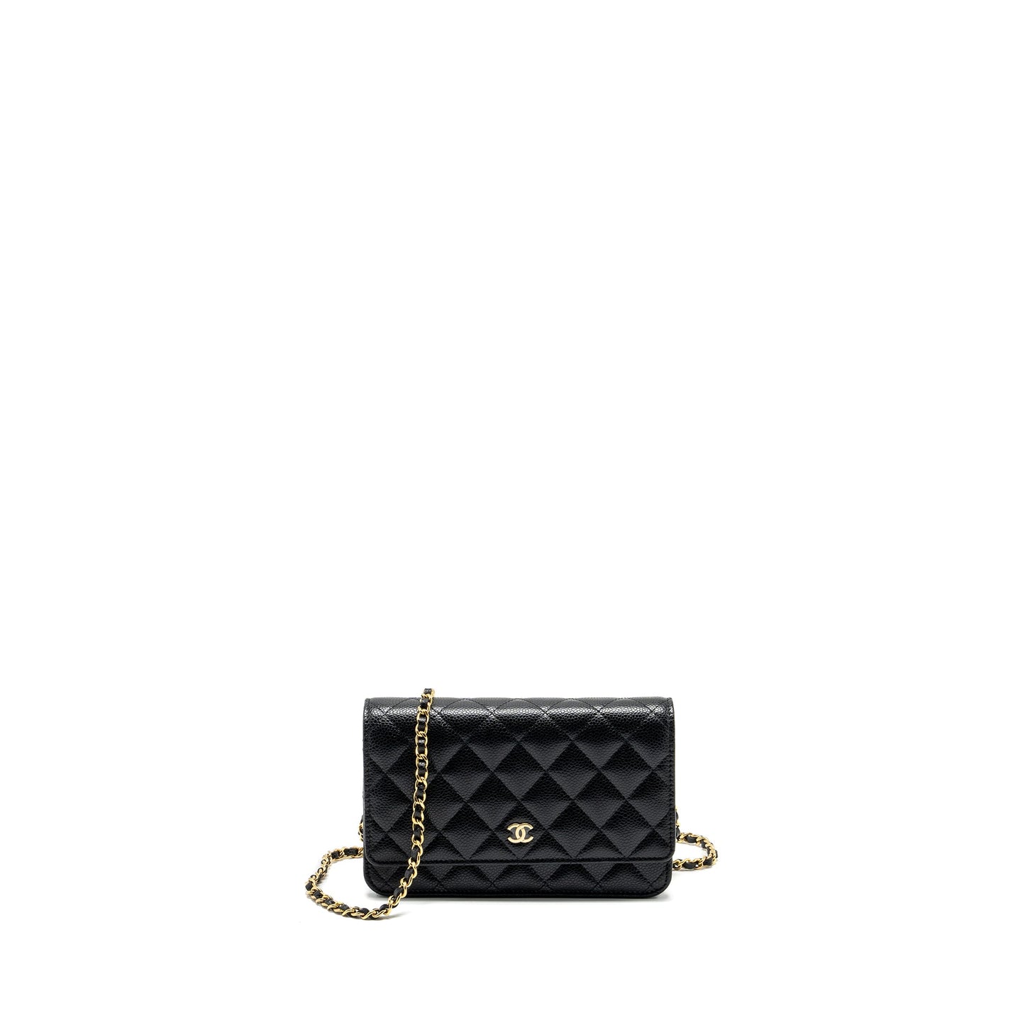 Chanel Classic Wallet on Chain Caviar black GHW (microchip)