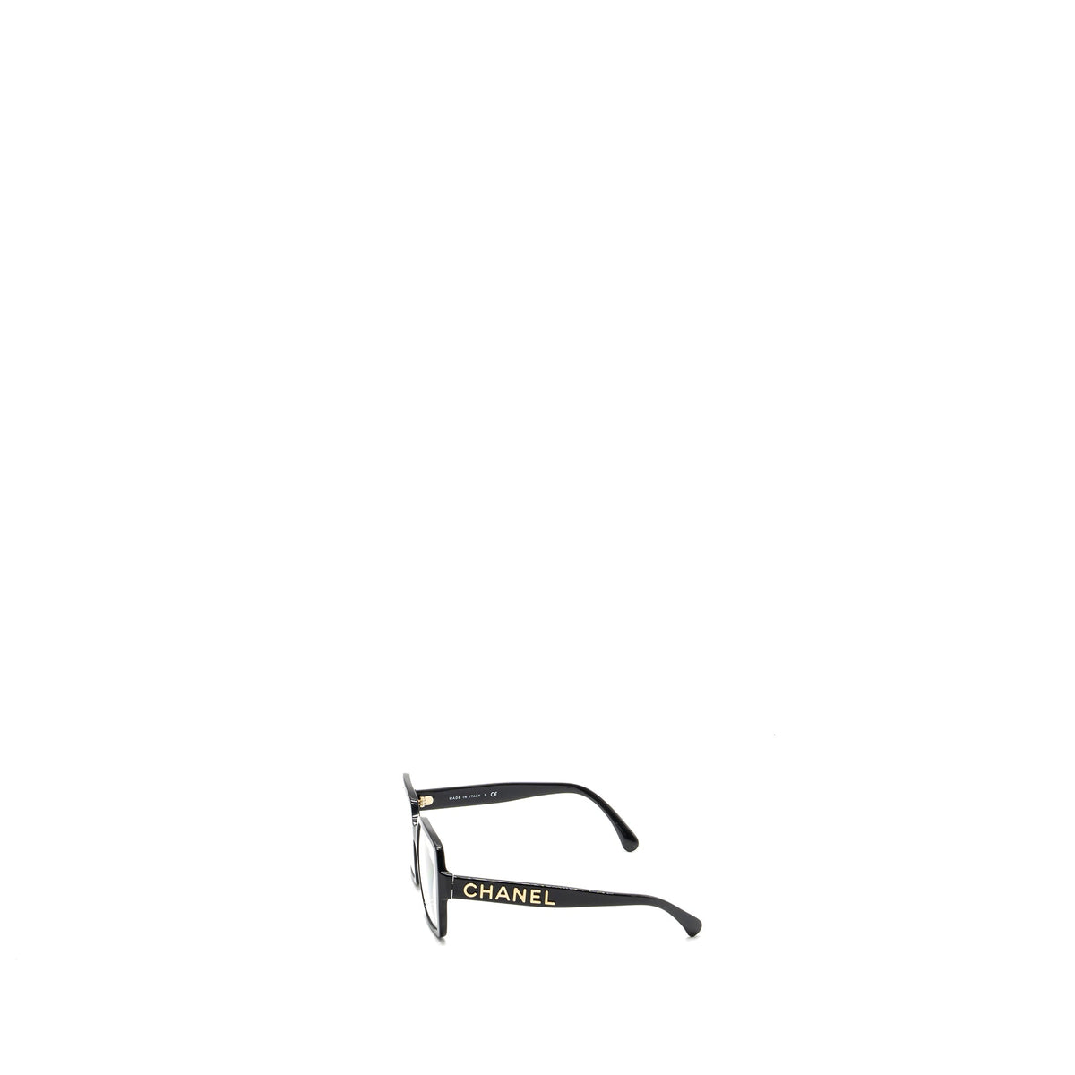 Chanel square glasses frame with chanel letter black