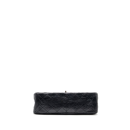 Chanel large 2.55 reissue flap bag aged calfskin black LGHW