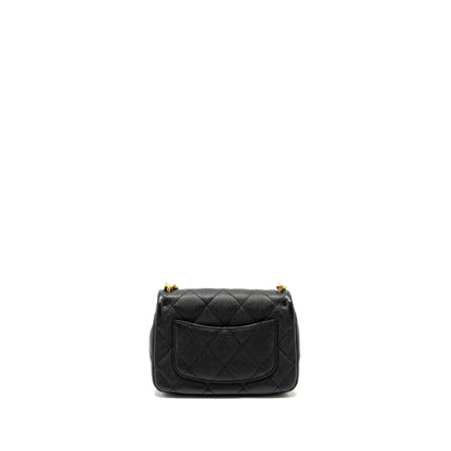 Chanel Coco Love Flap Bag with Adjustable Chain Caviar Black GHW (Microchip)