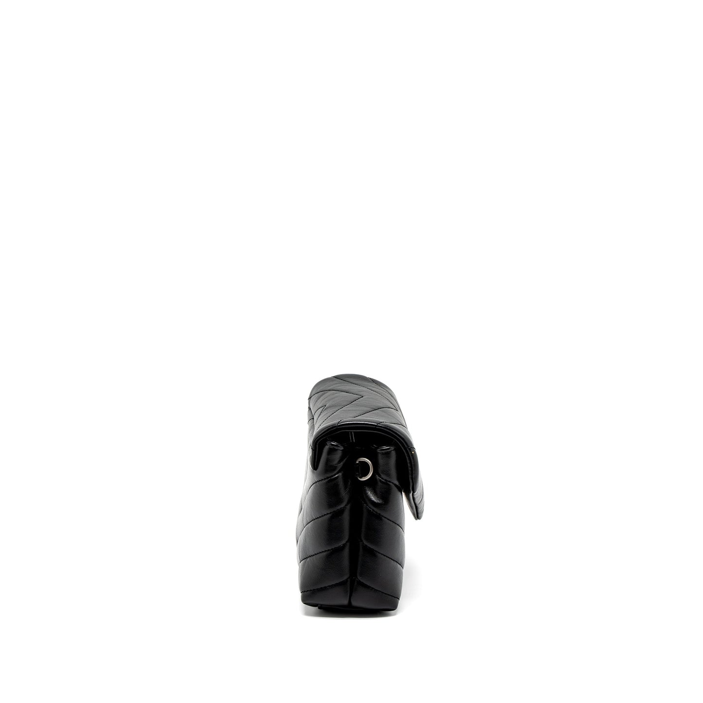 Saint Laurent LouLou Toy Strap Bag Calfskin Black SHW