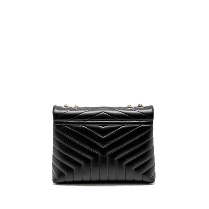 Saint Laurent Medium LouLou Shoulder Bag Calfskin Black SHW
