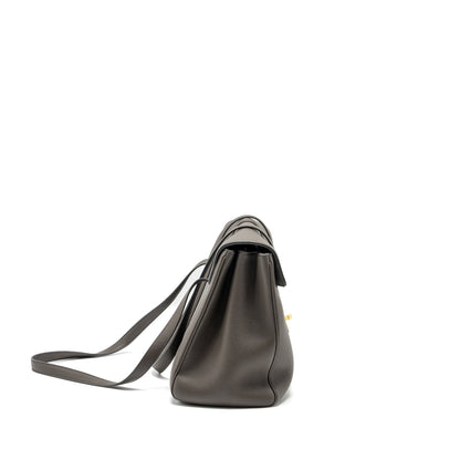 Celine Medium Soft 16 Bag Grained Calfskin grey GHW