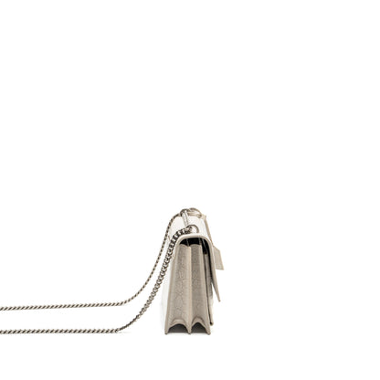 Saint Laurent/YSL Sunset Bag Crocodile embossed White SHW