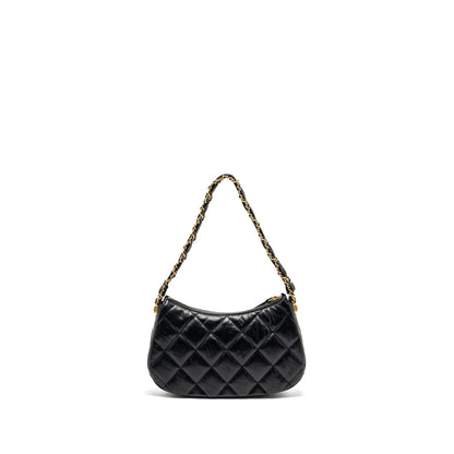 Chanel 23k 19 Hobo Shoulder Bag Calfskin Black GHW (microchip)
