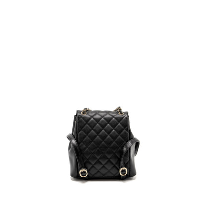 Chanel Triple Pack Backpack Caviar Black LGHW (Microchip)