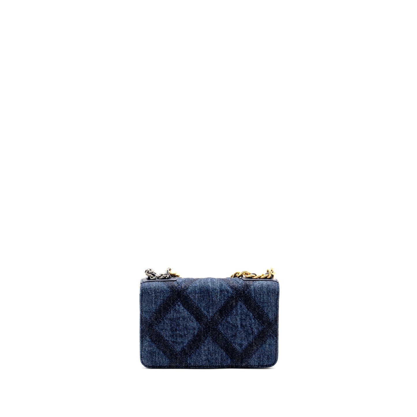 Chanel 19 Wallet on Chain Denim Blue Multicolour Hardware (Microchip)