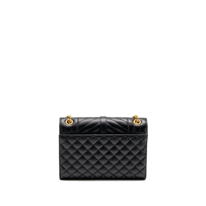 Saint Laurent/YSL Medium Envelope Bag Calfskin Black GHW