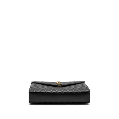 Saint Laurent Large Envelope Bag Calfskin Black GHW