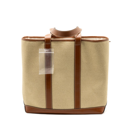Celine cabas Marin canvas / calfskin natural / tan / multicolour GHW