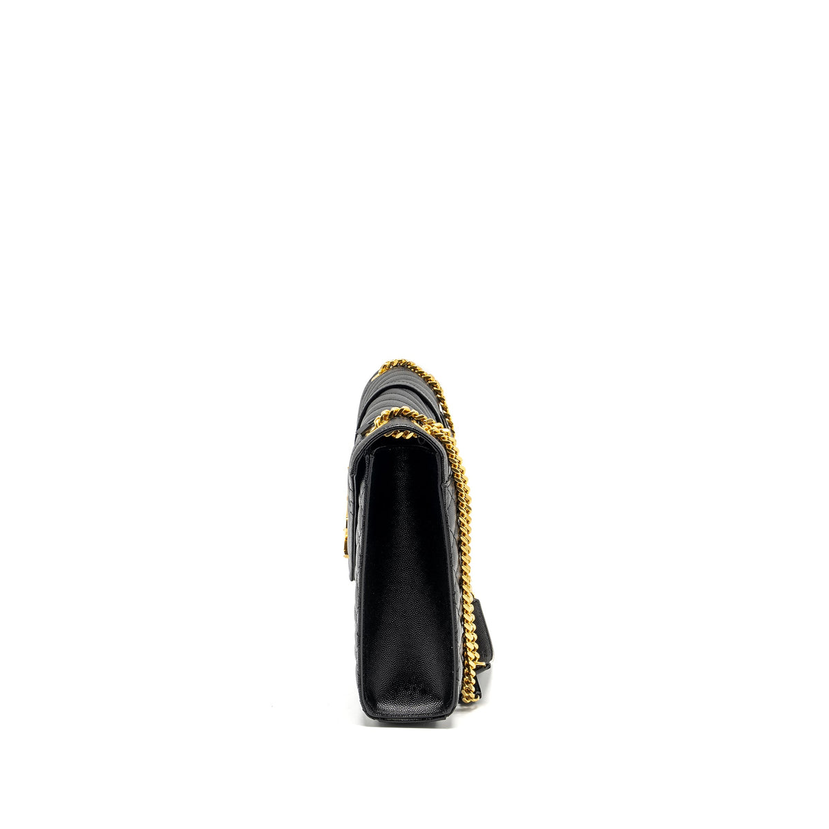 Saint Laurent Large Envelope Bag Calfskin Black GHW