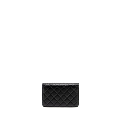 Chanel Detailed CC Logo Wallet on Chain Caviar Black GHW (Microchip)