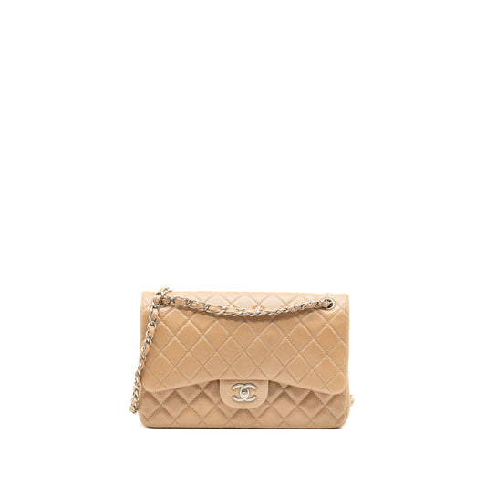 Chanel classic jumbo double flap bag caviar iridescent beige brushed SHW