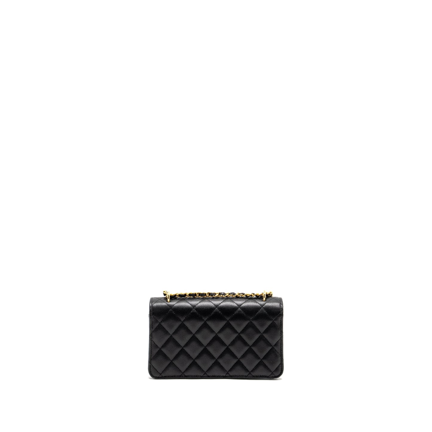 Chanel 23s Wallet On Chain with Bag Charm Caviar Black GHW(Microchip)