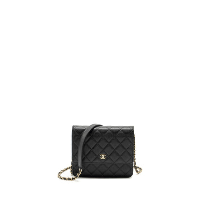 Chanel Quilted Wallet on chain Caviar Black GHW