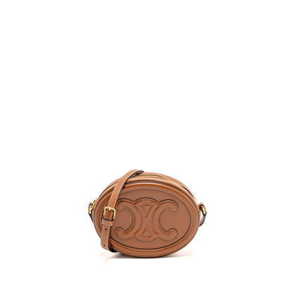 Celine Oval Bag Triomphe Smooth Calfskin Tan GHW