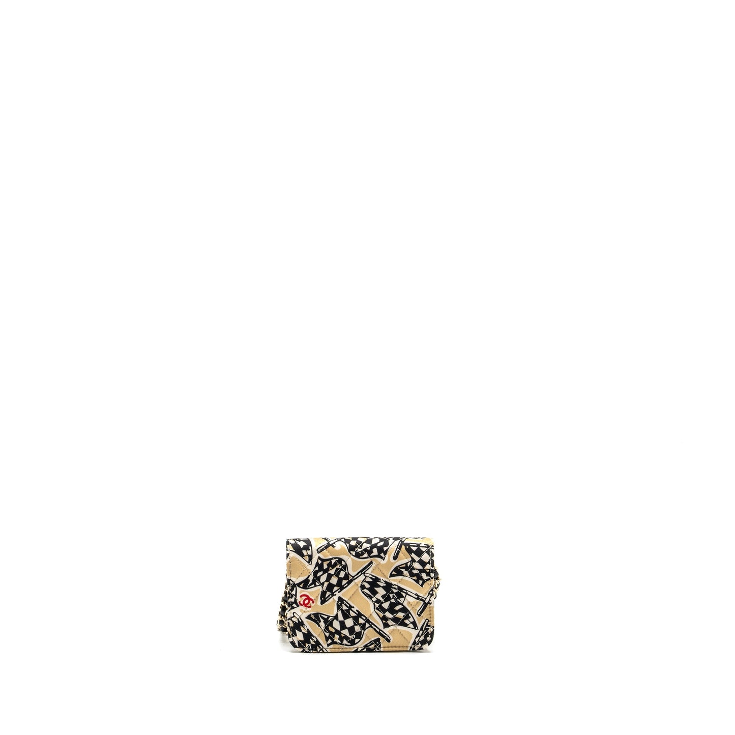 Chanel Mini Clutch With Chain Fabric Multicolour LGHW (Microchip)