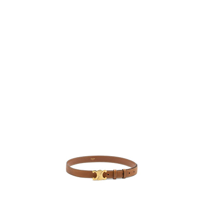 Celine size 80 SMALL TRIOMPHE BELT IN NATURAL CALFSKIN TAN GHW