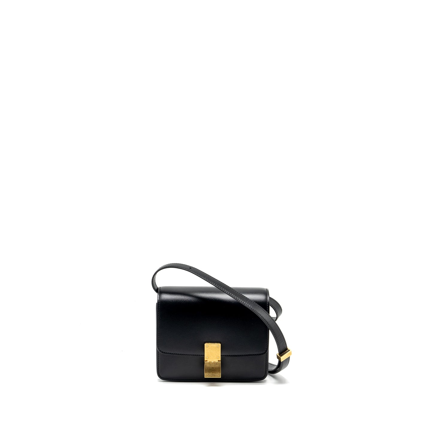 Celine Mini Classic Box Bag Calfskin Black GHW