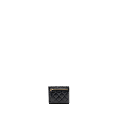 Chanel classic compact wallet caviar black GHW