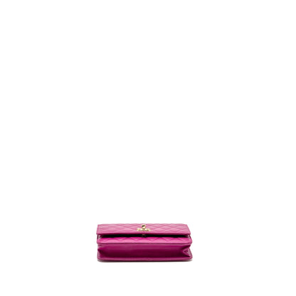 Chanel Trendy CC Wallet on Chain Lambskin Fuchsia GHW