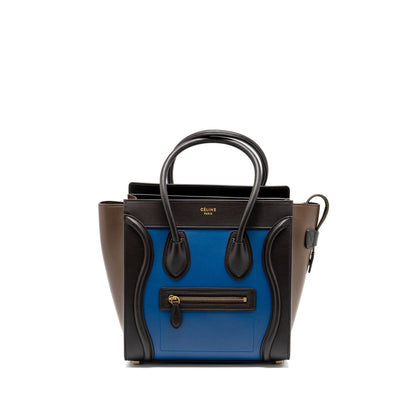 Celine Micro Luggage Bag Calfskin Multicolour GHW