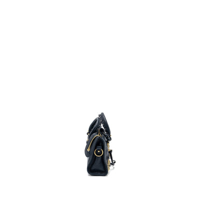Balenciaga Nano City Bag Navy GHW