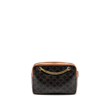 Celine patapans bag triomphe canvas/Leather brown GHW