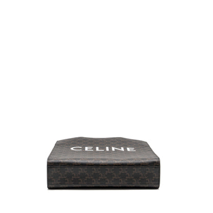 Celine Vertical Cabas in Triomphe Canvas Black / Multicolour GHW