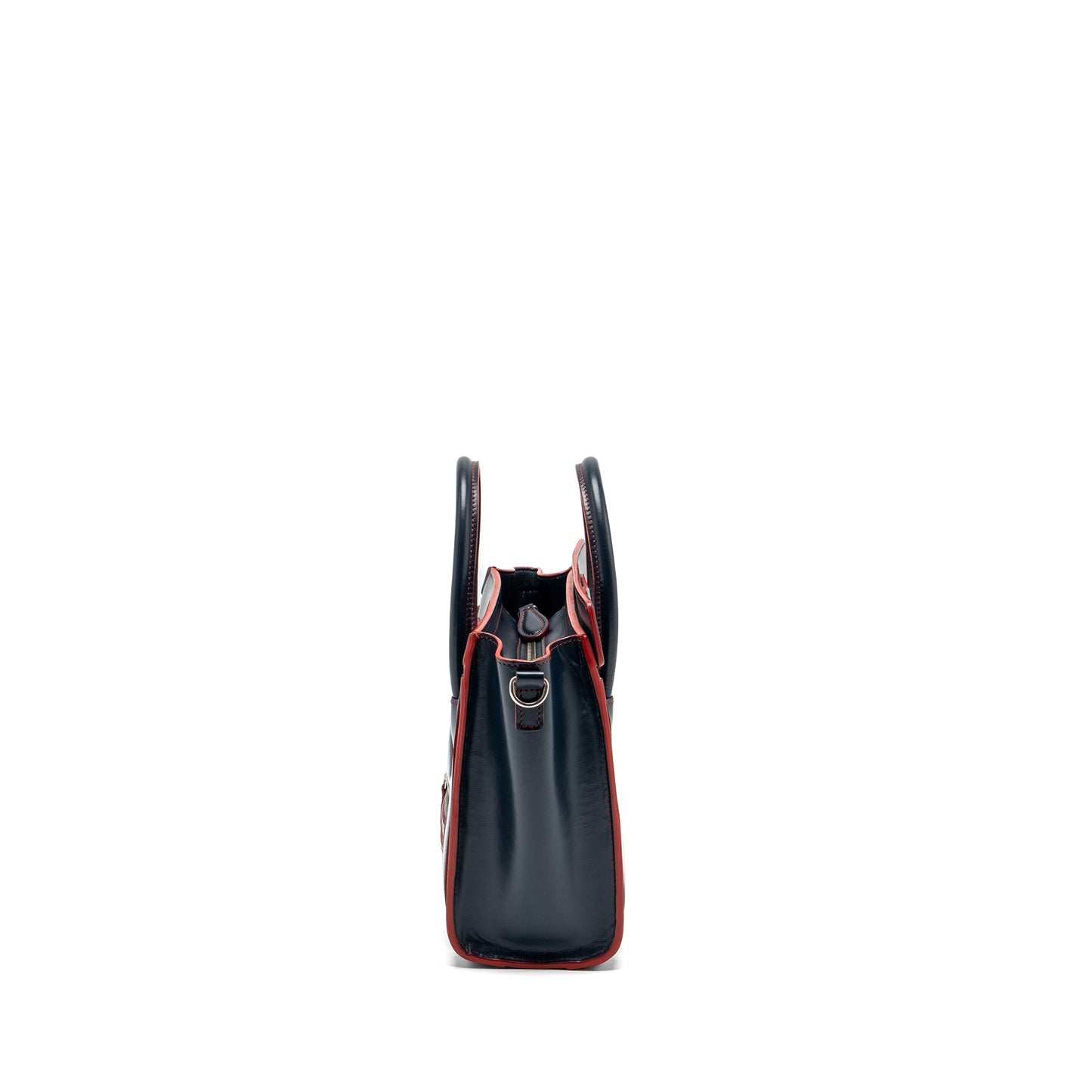 Celine Nano Luggage bag calfskin navy / red SHW