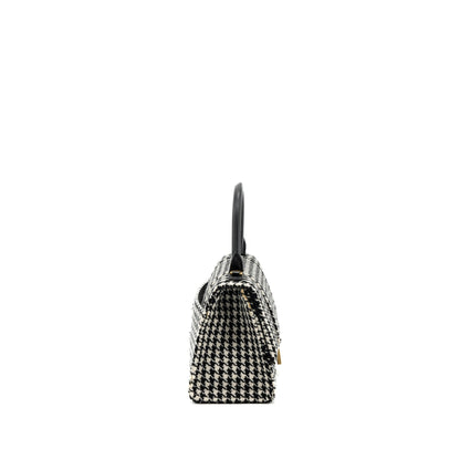 Balenciaga Hourglass S Wool Houndstooth Black/White GHW
