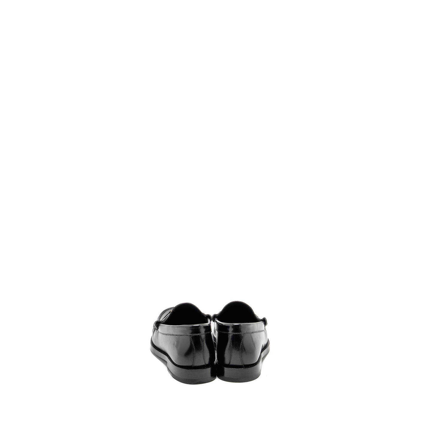 Celine Size 37 Triomphe Loafer Polished Calfskin Black GHW