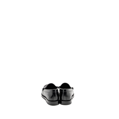 Celine Size 37 Triomphe Loafer Polished Calfskin Black GHW