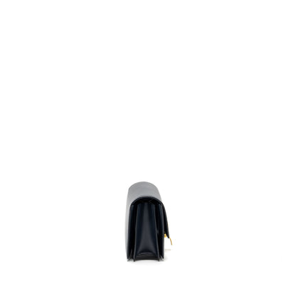Celine mini box bag calfskin dark blue GHW