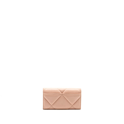 Chanel 19 Long Flap Wallet Lambskin Pink GHW (Microchip)