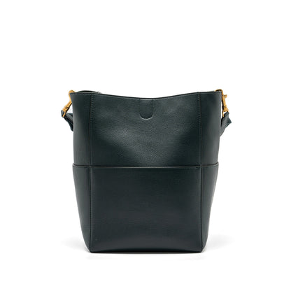 Celine Sangle bucket bag calfskin dark green GHW