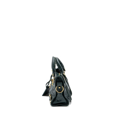 Balenciaga Mini City Bag Dark Green GHW