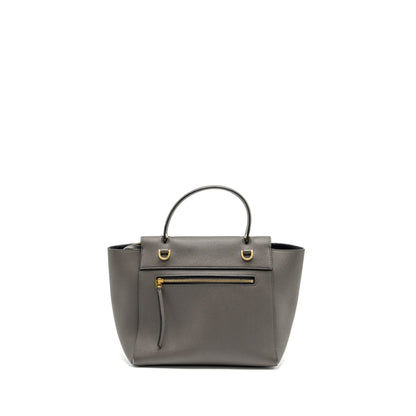 Celine Micro Belt Bag Grained Calfskin Grey GHW