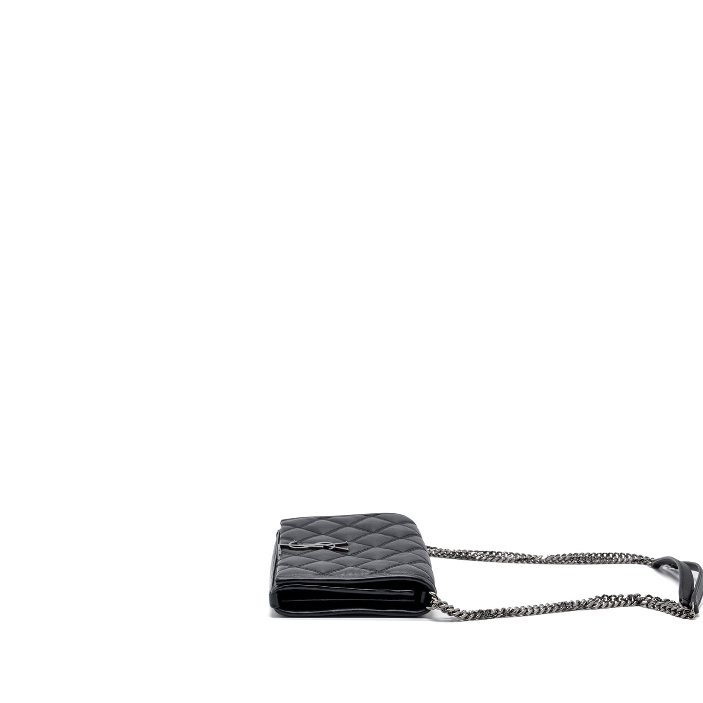 Saint Laurent/YSL Becky Chain Bag Quilted Lambskin Black SHW