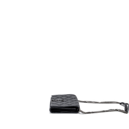 Saint Laurent/YSL Becky Chain Bag Quilted Lambskin Black SHW