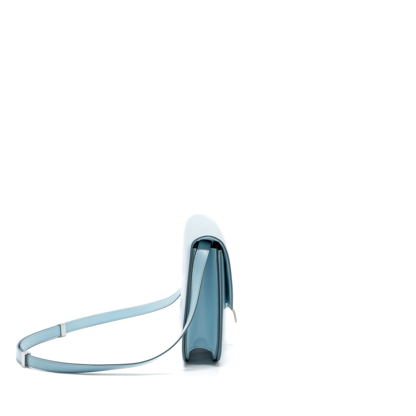 Celine medium classic box bag calfskin light blue SHW