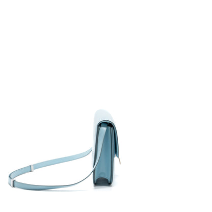 Celine medium classic box bag calfskin light blue SHW
