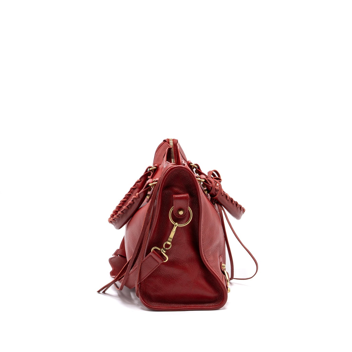 Balenciaga city bag leather red LGHW